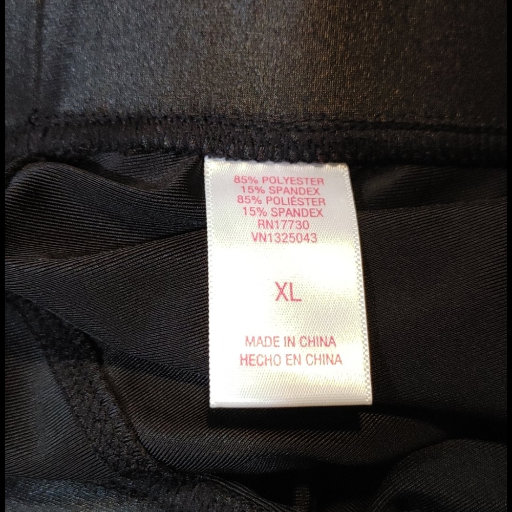 Black metallic leggings